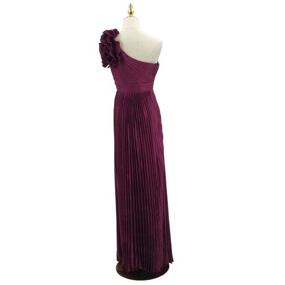 LULU'S SZ XS Purple Radiant Affair Pleated One-Shoulder Maxi Dress NEW B122 - Picture 4 of 10